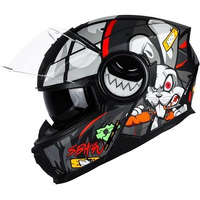 Steelbird Crazy Doe Bluetooth Full Face Isi Certified Helmet For Men With Inner Smoke Sun Shield | Sbh-40 7Wings (Large 600 Mm, Glossy Black Grey)