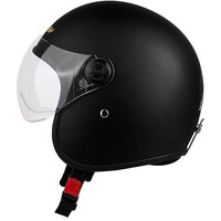 Steelbird Sbh-54 Retro Isi Certified Open Face Motorcycling Helmet For Men And Women(X-Large 620 Mm,Matt Black)