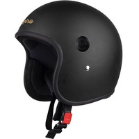 Steelbird Sbh-55 Retro Isi Certified Open Face Helmet For Men And Women (X-Large 620 Mm, Matt Black)