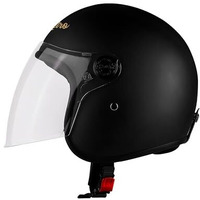 Steelbird Sbh-56 Retro Isi Certified Open Face Helmet For Men And Women (X-Large 620 Mm, Matt Black)