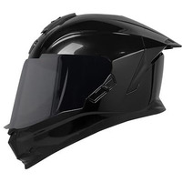 Steelbird Sbh-57 Fighter Isi Certified Full Face Helmet For Men And Women With Inner Chrome Sun Shield (Medium 580 Mm, Glossy Steelbird Black)
