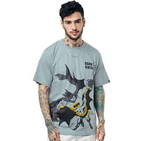 The Souled Store| Official Batman: The Dark Knight Mens And Boys T-Shirts|Half Sleeve|Regular Fit Graphic Printed|100% Cotton Grey Color Men T-Shirts