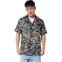 The Souled Store Official Marvel: Comic Nerd Men And Boys Relaxed Fit Graphic Multicolored Half Sleeve Rayon Summer Shirts Shirt For Men Casual Half Sleeves Regular Fit Printed Stylish Latest Cotton P