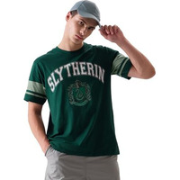 The Souled Store Harry Potter: Slytherin Mens Regular Fit Graphic Printed Half Sleeve Cotton Green T-Shirts Men's T-Shirts Graphic Tees Casual Fashion Regular Fit Sleeves Round Neck Printed Shirts