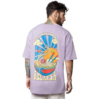 The Souled Store Tss Originals: Relaksa Mens And Boys Half Sleeves Cotton Lavender Color Men Oversized T-Shirts