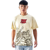 The Souled Store Official Tmnt: Turtle Power Men And Boys Regularfit Half Sleeve Graphic Printed Cotton Yellow Color T- Shirt (240345_Yellow)