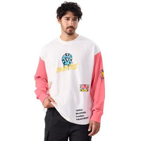 The Souled Store Official Iron-Man: Graffiti Round Neck 100% Cotton Graphic Print Oversized Fit Full Sleeve T-Shirts White