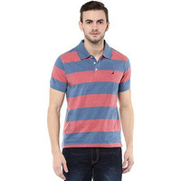 American Crew Men's Cotton Regular Fit T-Shirt (Ac1102-M_Black & Red_Medium)