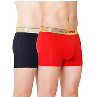 Underjeans Men's Cotton Blend Trunks (Pack Of 2) (Ujnpts042E2Navyreds_Assorted_S)