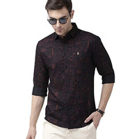 The Indian Garage Co Men's Slim Shirt (1119-Sh29-01- Black Medium)
