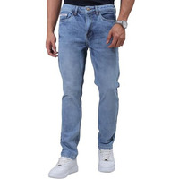 The Indian Garage Co Men Slim Fit Solid Mid-Rise Jeans Blue