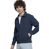 The Indian Garage Co Men's Cotton Slim Fit Standard Length Jacket (0621-Oxmjkt01-03_True Blue M)