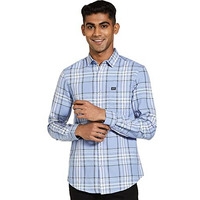 The Indian Garage Co Men's Slim Fit Shirt (1221-Sh151-13_Light Blue L)