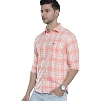 The Indian Garage Co Men's Slim Fit Shirt (1221-Sh151-28_Pink L)