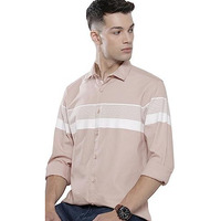 The Indian Garage Co Men's Slim Fit Shirt (0222-Shox165-02_Dusty Pink Xl)