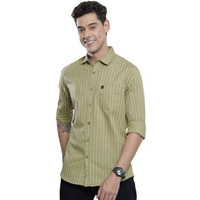 The Indian Garage Co Adult Men's Regular Fit Shirt (0722-Sh327-06_Green M)