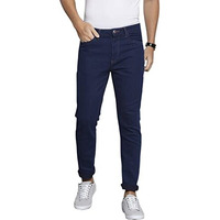 The Indian Garage Co Men Slim Fit Solid Mid-Rise Stretchable Jeans Blue
