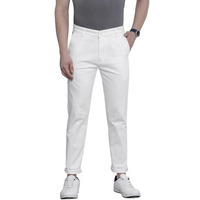The Indian Garage Co Men Slim Fit Solid Mid-Rise Stretchable Chinos Bright White