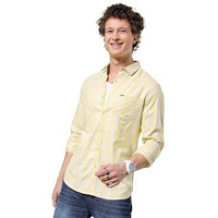 The Indian Garage Co Men's Slim Fit Shirt (0923-Shchyd-07-01_Yellow