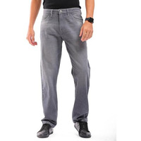 The Indian Garage Co Men Vintage Straight Fit Solid Mid Rise Jeans Grey, 32