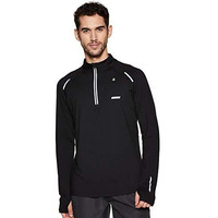 Van Heusen Athleisure Men's Quick Dry Gym Jacket (81001_Black_Large)