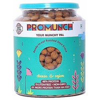 Promunch Roasted Soya Snack | High-Protein | Healthy | Gluten-Free | Pack Of 1, Flavour: Cheese & Onion, 300 G