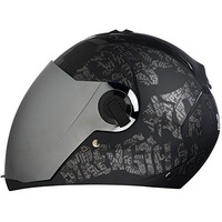 Steelbird Sba-2 Strength Stylish Bike Full Face Helmet ( Medium 600 Mm, Matt Black Grey With Chrome Silver Visor )