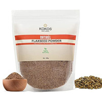 Kokos Natural Flax Seed Powder 400Gm | Gluten-Free & Rich In Dietary Fiber & Omega 3 | Fats For Improved Health, Digestion & Weight Loss | Vegan | Egg Substitute In Baking Recipes | Pack Of 1