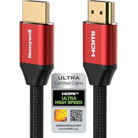 Honeywell Hdmi Cable 2.1 With Ethernet, 8K@60Hz, 4K@120Hz Uhd Resolution, (9.8Ft/3M), 48 Gbps Transmission Ultra High Speed, Dolby Dts, Earc, 3D,Male-To-Male,Compatible With All Hdmi-Enabled Devices