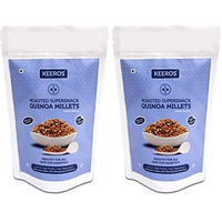 Keeros Quinoa Millets Healthy Sugar Free Snacks | Low Gi Low Calorie | Gluten Free Diabetic Snacks And Namkeen | Ready To Eat Tangy& Crunchy Mix Of Roasted Quinoa Puffs & Pearl Millets |Pack Of 2X100G