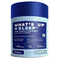 What's Up Wellness Melatonin 5 Mg Sleep Gummies|Tart Cherry And Chamomile Extracts For Muscle Recovery & Nerve Relaxation|Helps You Sleep Soundly | 7 Gummies