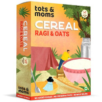 Tots And Moms Calcium & Fiber Rich - Ragi & Oats Instant Cereal Mix 200 G|No Sugar No Milk - Preservative Free - Travel Friendly|Healthy Porridge Mix For Kids