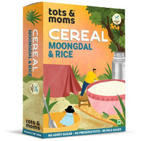 Tots And Moms Protein & Calcium Rich - Instant Cereal 200G|No Sugar No Milk - Preservative Free Travel Friendly Healthy Porridge Mix For Kids (200 G (Pack Of 1), Moongdal & Rice)