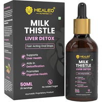 Healeo Milk Thistle Liver Detox Drops, 50Ml | Supports Liver Health, Aids Detoxification & Digestion | Milk Thistle Extract 400Mg