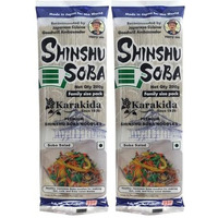 Premium Shinshu Soba Noodles - 400G / 200G Each (Pack Of 2) | Made In Japan | No Maida, No Preservatives, Not Fried But Dried Buckwheat Noodles |No Msg