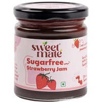 Sweetmate 100% Pure And Natural Sugar Free Strawberry Jam - (220G) | With Real Fruits And 100% Natural | Diabetic And Keto Friendly Sweetened Naturally | Tastes Delicious