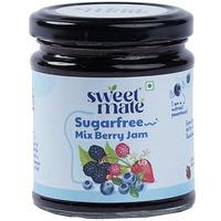 Sweetmate 100% Pure And Natural Sugar Free Mix Berry Jam - (220G) | With Real Fruits And 100% Natural | Diabetic And Keto Friendly Sweetened Naturally | Tastes Delicious
