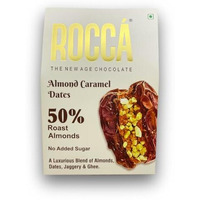 Rocca Almond Caramel Dates I Pack Of 6 I No Added Sugar I Healthy Snacking I Dates, Caramel Made By Jaggery And Ghee With 50% Almonds
