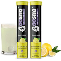 Boostiq - Immunity Essential Multivitamin Tablet For Men & Women, Effervescent Tablets - Multi Vitamin & Minerals With Vitamin C, D & Zinc For Health Energy, Stamina (20 Count (Pack Of 2), Lemon)
