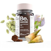 Be. Handsome For Enhanced Beard & Hair Growth For Men, Enhances Hair Growth, Reduces Hair Fall With With Ingredients Of Biotin, Pumpkin Seed Oil & Sesbania Grandiflora Leaf Extract | Travel Pack | 20 Tablets