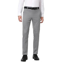 Peter England Men's Slim Work Utility Pants (Petfwnsf900019_Grey