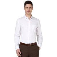 Peter England Men's Slim Fit Shirt (Pesfwslb345607_White