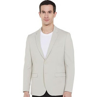 Peter England Men's Single Breasted Blazer Pibzwnsfx33293_Beige