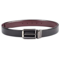 Peter England Men Black Solid Leather Belt