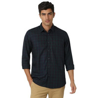 Peter England Men's Slim Fit Shirt (Pcsftslpk94446_Navy