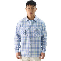The Souled Store Plaid: Deep Sea Men And Boys Long Sleeve Collared Neck Button Front Cotton Regular Fit Utility Shirts Blue Shirts Casual Button-Down Full Sleeve Casual Workwear Fashionable Stylish