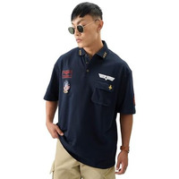 The Souled Store Solids: White Men And Boys Short Sleeve Regular Fit Cotton Blend Mandarin Polos