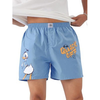 The Souled Store Official Donald Duck: Quack Off Blue Men And Boys Blue Graphic Printed Cotton Boxer Short