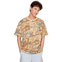 The Souled Store Minions: I'Ve Got This Men And Boys Short Sleeves Round Neck Brown All Over Printed Cotton Oversized T-Shirts