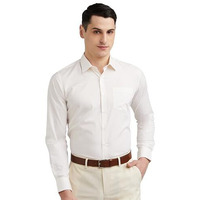 Van Heusen Cotton Men's Slim Fit Shirt (Vhsffslb416308_Cream